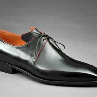 Decent Wear Men's Handmade Black Chukka Style Genuine Leather Lace Up Shoes - Thumbnail 1