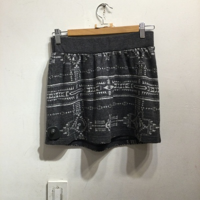 Hysteric Glamour Wool x cotton Naitive pattarned mini skirt grey 2011