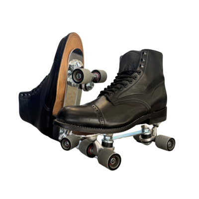 Black "fiberglass wheel" stacy baldwin custom skate