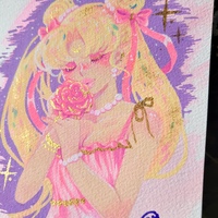 5 x 6.5 Moon princess acrylic piece - Thumbnail 1