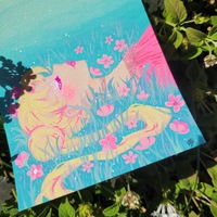 4.5 x 7 grass Moon princess acrylic piece - Thumbnail 1