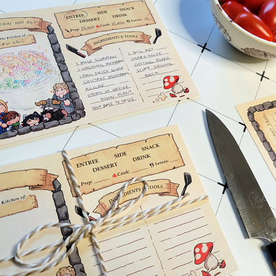 Dungeon meshi recipe cards