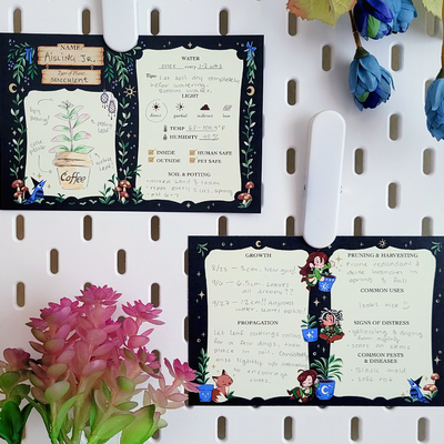 Witchy druid plant cards