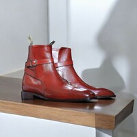  Handmade Burgundy Jodhpur Boots – Handcrafted Leather Excellence  - Thumbnail 2
