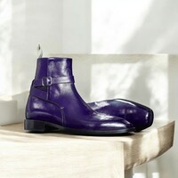  Handmade Burgundy Jodhpur Boots – Handcrafted Leather Excellence  - Thumbnail 3