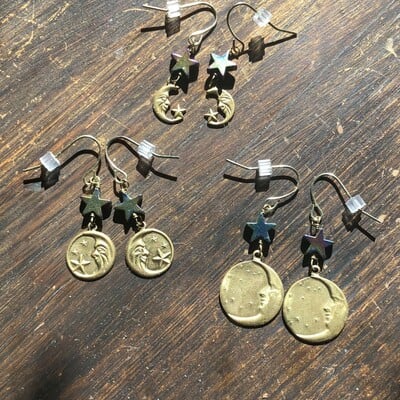 Moon and stars earrings 