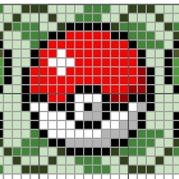 Pixel Beaded Bracelet - Bulbous Leaf Creature - Thumbnail 4