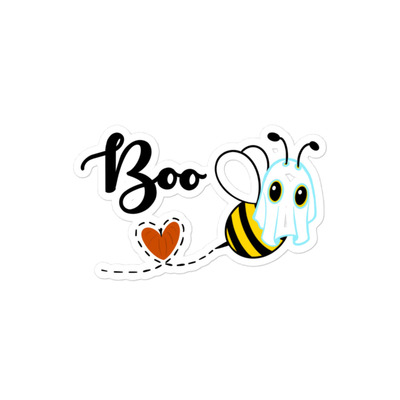Boo bee funny halloween sticker cute vinyl decal humor