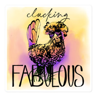 Clucking Fabulous Sticker funny homesteading chicken humor Bubble-free stickers - Thumbnail 2