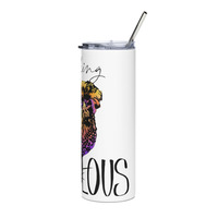 Clucking Fabulous Homesteading Chicken Humor Stainless steel tumbler - Thumbnail 2