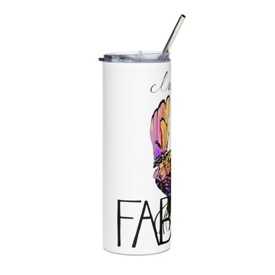 Clucking fabulous homesteading chicken humor stainless steel tumbler