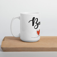 Boo Bee Halloween Fun Funny Bee Humor White glossy mug - Thumbnail 4