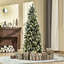 6 FT Snow-Dipped Pencil Christmas Tree
