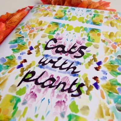 Cats with plants+a print of your choice