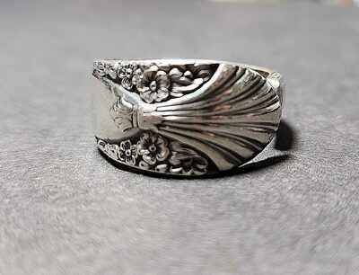 Vintage crown silverplate radiance 1939 spoon ring – handmade silverware jewelry