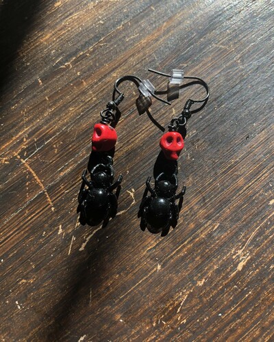 Skulls and Spiders Earrings
