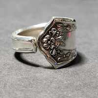Vintage Silverplated Spoon Ring - Thumbnail 1