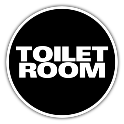 Toilet room sticker