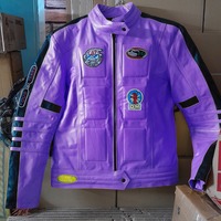 Handmade Neon Green Leather Formal Biker Jacket Men's XS - 6XL  - Thumbnail 6