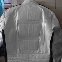 Handmade Gray Leather Formal Biker Jacket Men's XS - 6XL  - Thumbnail 1