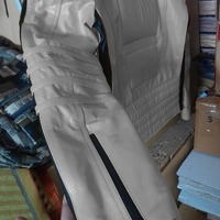 Handmade Gray Leather Formal Biker Jacket Men's XS - 6XL  - Thumbnail 3