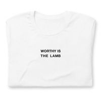 Worthy is the Lamb Embroidered T-Shirt - Thumbnail 3