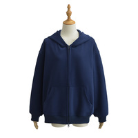 Solid color sweater cardigan women autumn loose feeling loose long sleeve hooded top - Thumbnail 2