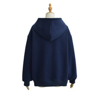 Solid color sweater cardigan women autumn loose feeling loose long sleeve hooded top - Thumbnail 9