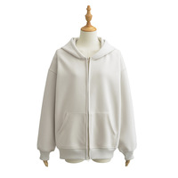 Solid color sweater cardigan women autumn loose feeling loose long sleeve hooded top - Thumbnail 10