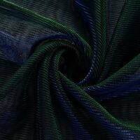 Gradient See Through Holographic Long Sleeve Lace Mesh Top - Thumbnail 4