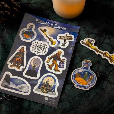 Humboldt halloween sticker sheet
