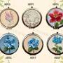Wildflower Floral Hand-Embroidered Pocket Mirror | Compact Mirror | Portable Mirror | Bridesmaid Gift | Bridal Shower Gift | Birthday Gift-3