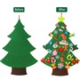Kids Felt Christmas Tree for toddlers, with 33 decorative objects to hang. Christmas decoration for the children's room.DIY  Felt tree.-1