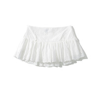 French Lace Hollow Pleated Skirt - Thumbnail 5
