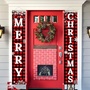 2Pcs Christmas Porch Banner,  hristmas Decorations Outdoor Yard Front Porch Sign Set,  Indoor Outdoor Xmas Decor Wall Front Door Yard Garage-2