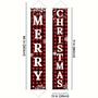 2Pcs Christmas Porch Banner,  hristmas Decorations Outdoor Yard Front Porch Sign Set,  Indoor Outdoor Xmas Decor Wall Front Door Yard Garage-3