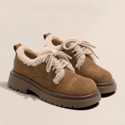 Vintage fleece warm loafers