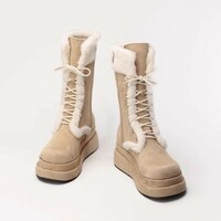 Platform Mid-tube Fleece Warm Snow Boots - Thumbnail 2
