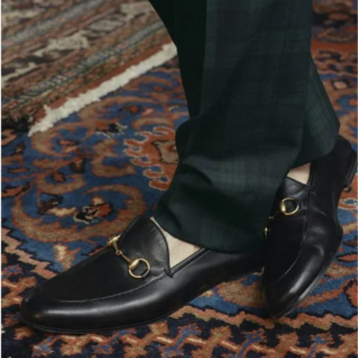 Men handmade leather black moccasin shoes, formal dress shoes for men