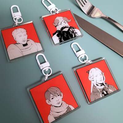 Dunmeshi Faces 3" Double Sided Acrylic Charms