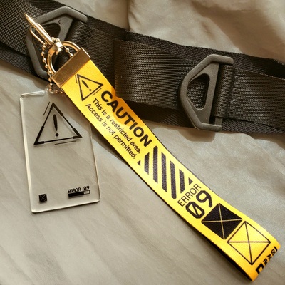 Caution Keychain Lanyard