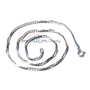 High Quality Sterling Silver Sturdy 35 Gauge Square Box Chain 2X2mm Jewelry Necklace-1
