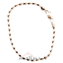 Rice Bead Bracelets: St. Silver Charleston Rice Beads Oval 4 X 5mm Beads 400Ga On Chain With Lobster-Claw Clasp Anti-Tarnish Coating & Gift Boxed