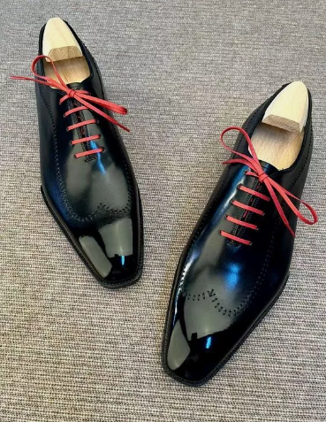 Handmade men calf leather wing tip dress shoes, formal dress brogue shoes for mens