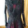 Gothic V-Neck Sleeveless Black and Red Wedding Dresses Lace Appliques Beading Country Chic Wedding Dresses Low Back Colored Wedding Gowns -3