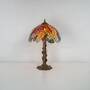 Tiffany lamp stained glass leaves Christmas gifts Fusing glass Custom stained glass flower lamp Standing lamp-2