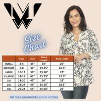 White Mark Women's Paisley Button Front Tunic Top - Thumbnail 6