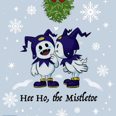 "hee ho, the mistletoe" mini print