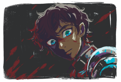 "Piercing Gaze" mini print