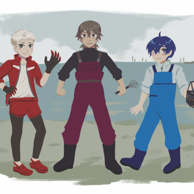 "let's dig for clams!" mini print